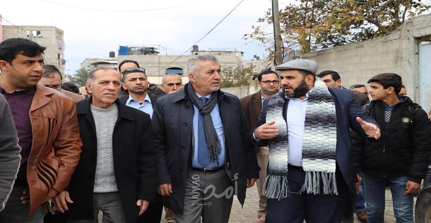 وزير الحكم المحلي " الصالح" يزور أهم مشروعات بلدية جباليا النزلة خلال عام 2019