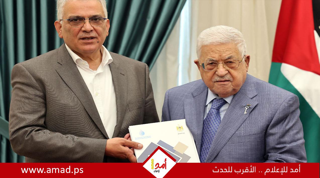 الرئيس عباس يتسلم تقريري مشاريع سلطة المياه وحصر الأضرار في جنين ومخيمها