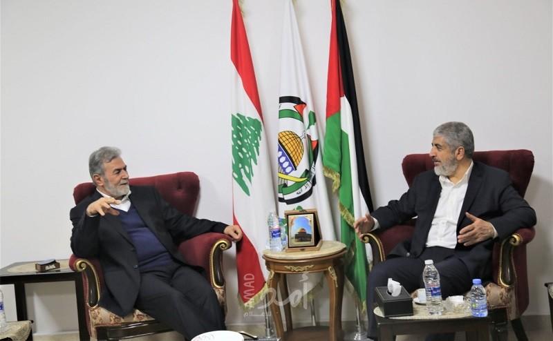 النخالة يستقبل وفداً قيادياً من حماس