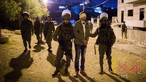جيش الاحتلال يعتقل 14 مواطناً في مدن متفرقة بالضفة