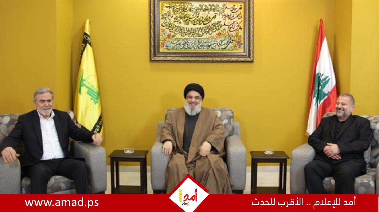 نصر الله يلتقي قيادة حركتي حماس والجهاد في بيروت