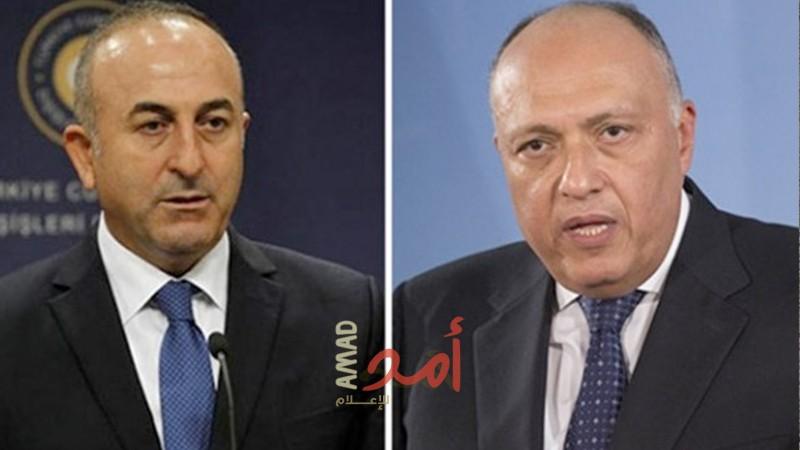 شكري وأوغلو يبحثان الوضع الأخير في تركيا .. تفاصيل