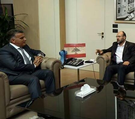 بركة يبحث مع اللواء إبراهيم آخر تطورات القضية الفلسطينية في لبنان