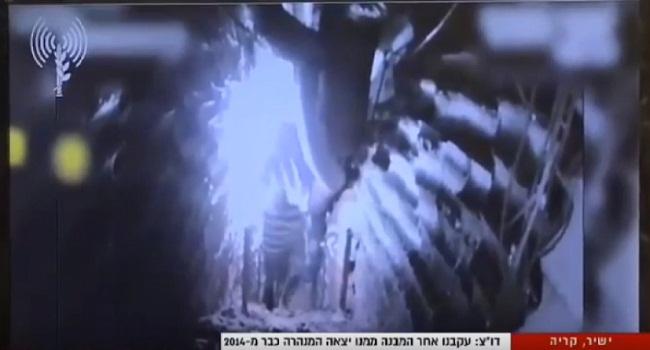 بالفيديو.. جيش الاحتلال الاسرائيلي: عرضنا صورا لعناصر من "حزب الله" داخل النفق