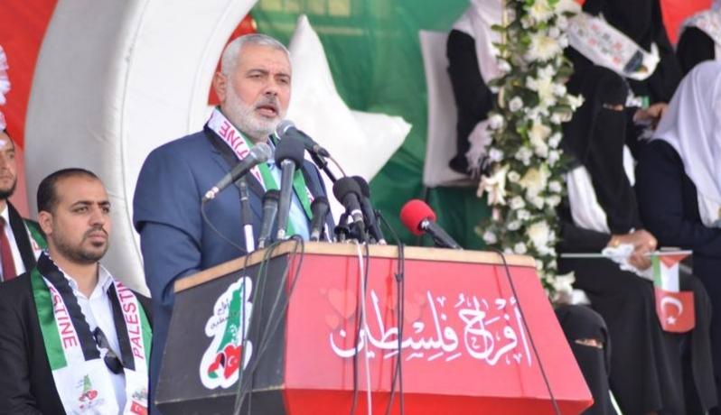 هنية يدعو  الى تشكيل وحدة حال ميدانية بين الفصائل لمواجهة الاحنلال