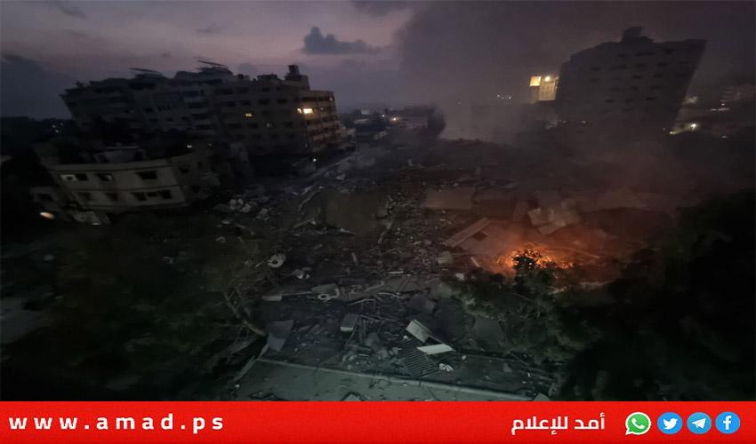 محدث - طائرات الاحتلال تقصف عمارات سكنية ومنازل قيادات في حماس