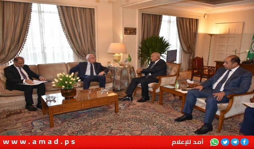 المالكي يبحث مع أبو الغيط الجهود لوقف العدوان الإسرائيلي المتواصل على قطاع غزة