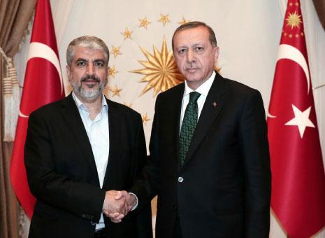 أردوغان يجتمع مع خالد مشعل في اسطنبول