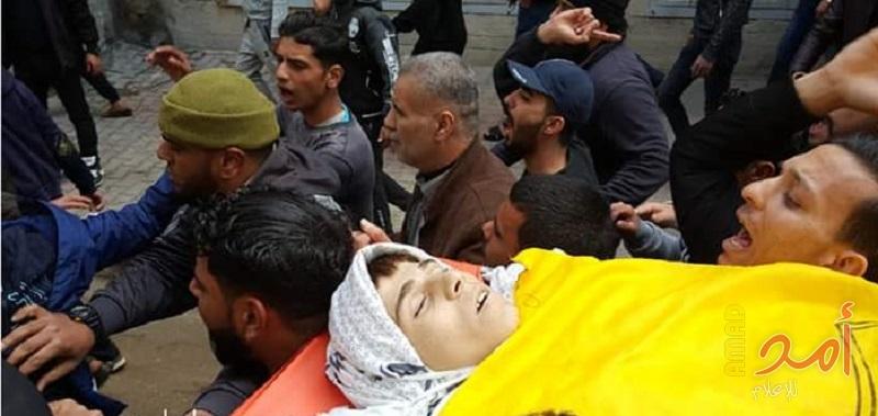 بالفيديو والصور.. غزة تودع الشهيد الفتي "يوسف الداية"