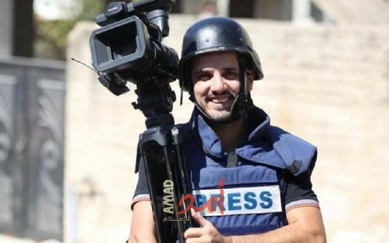 إصابة الصحفي حازم ناصر برصاص قوات الاحتلال في جنين - فيديو