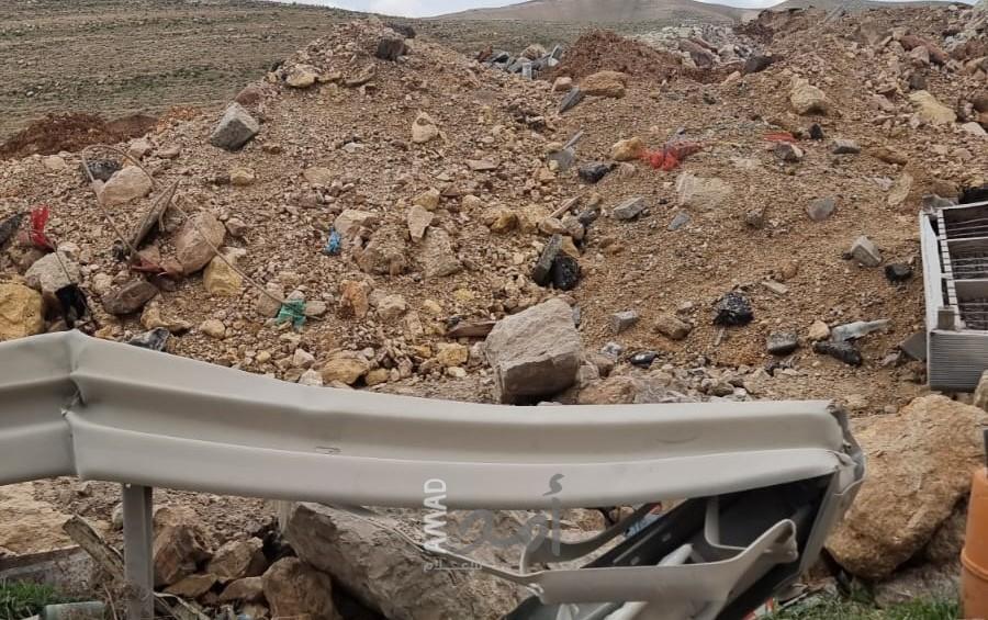 بيت لحم: ضبط شاحنات إسرائيلية تفرغ حمولتها في منطقة وادي النار