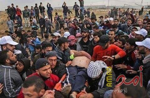 25 إصابة حصيلة اليوم الثاني لمواجهات الأرض والعودة في غزة