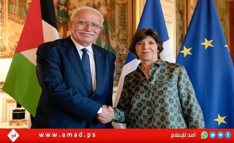باريس: وزير الخارجية الفلسطيني يلتقي نظيرته الفرنسية