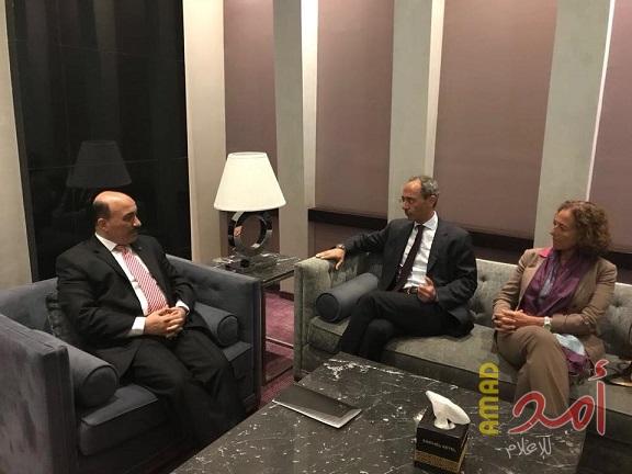الحساينة يلتقي القنصل الإيطالي ويبحث تطورات مشاريع المنحة الإيطالية
