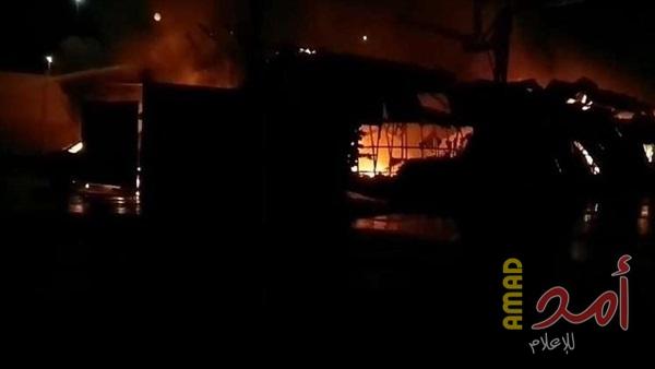 انفجار وحريق في مبنى شمال غربي موسكو