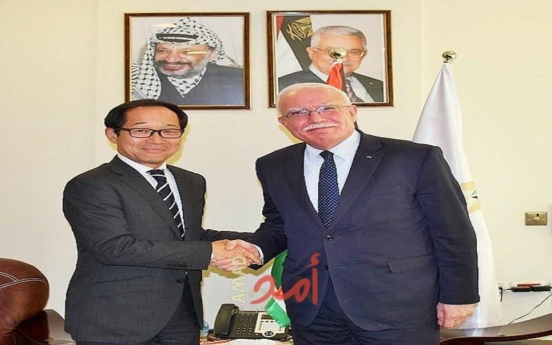 المالكي يلتقي ممثل اليابان ويطلعه على انتهاكات سلطات الاحتلال بحق الشعب الفلسطيني