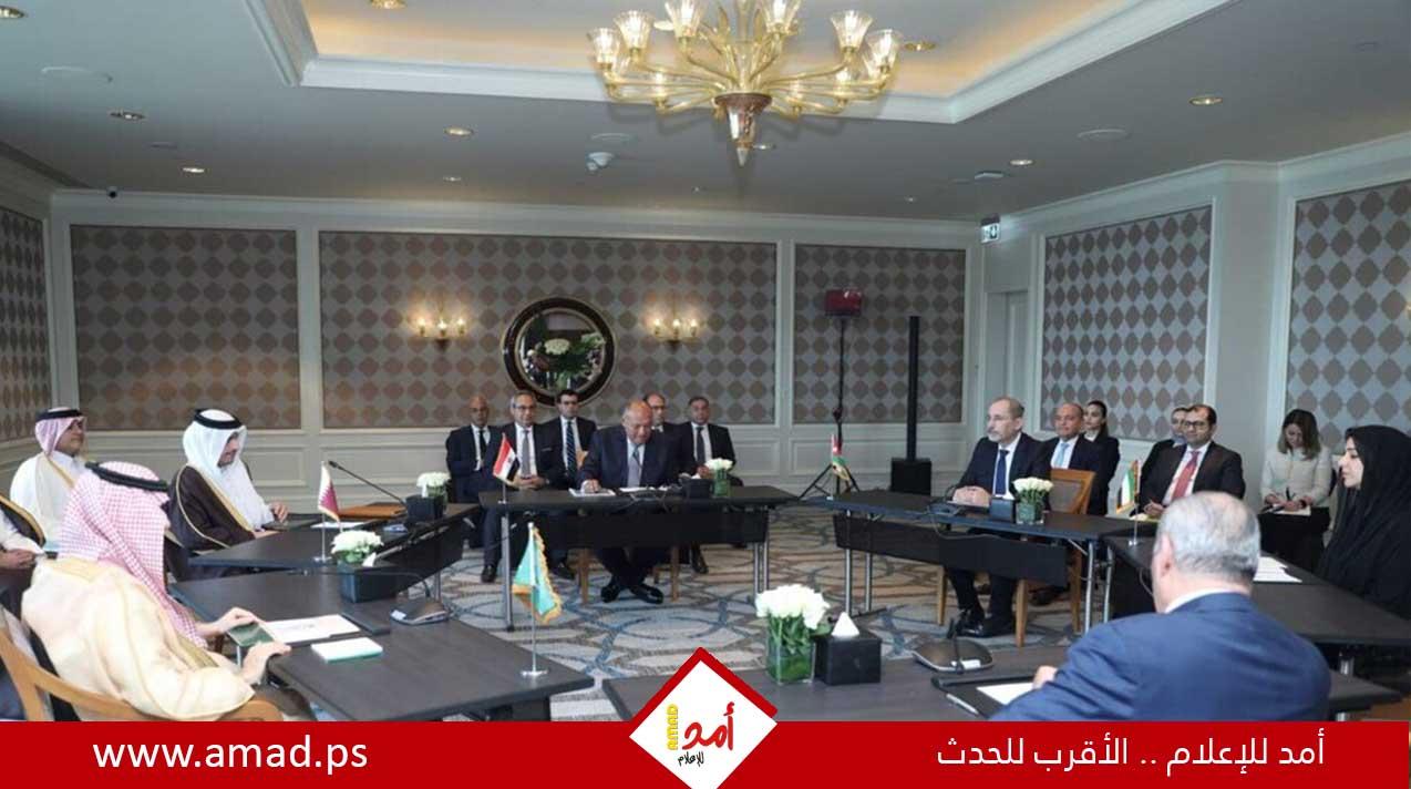السداسية العربية: الأولوية لوقف النار في غزة.. أي محاولات لتهجير الفلسطينيين مرفوضة