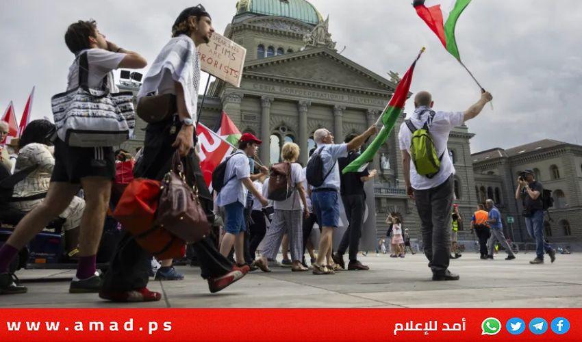 احتجاجات حاشدة في مدن سويسرية تنديدا بحرب غزة وتأييدا لفلسطين