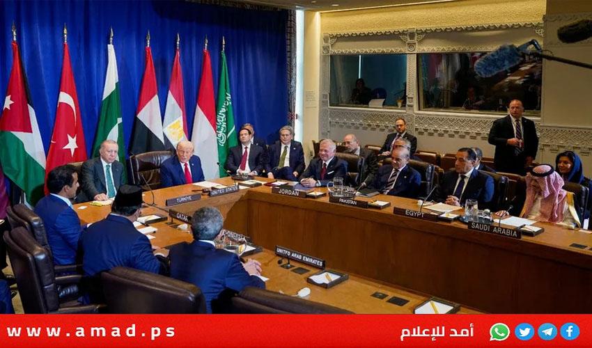 بعد لقاء قادة دول عربية وإسلامية..ترامب: كان ناجحا جدا ونريد إنهاء حرب غزة الآن