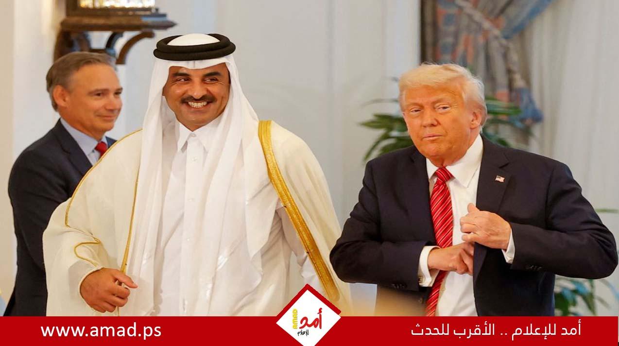 لقاء مفاجئ بين تميم وترامب على متن الطائرة الرئاسية الأميركية