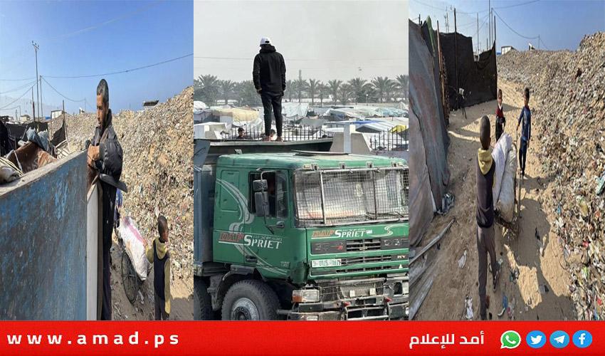 تقرير: بين النفايات والخيام نازحي غزة يواجهون الموت البطيء- صور