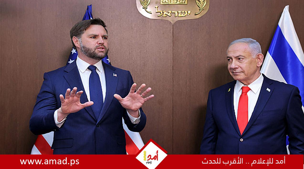 نتنياهو لفانس: "دخول الأتراك إلى غزة... خط أحمر"
