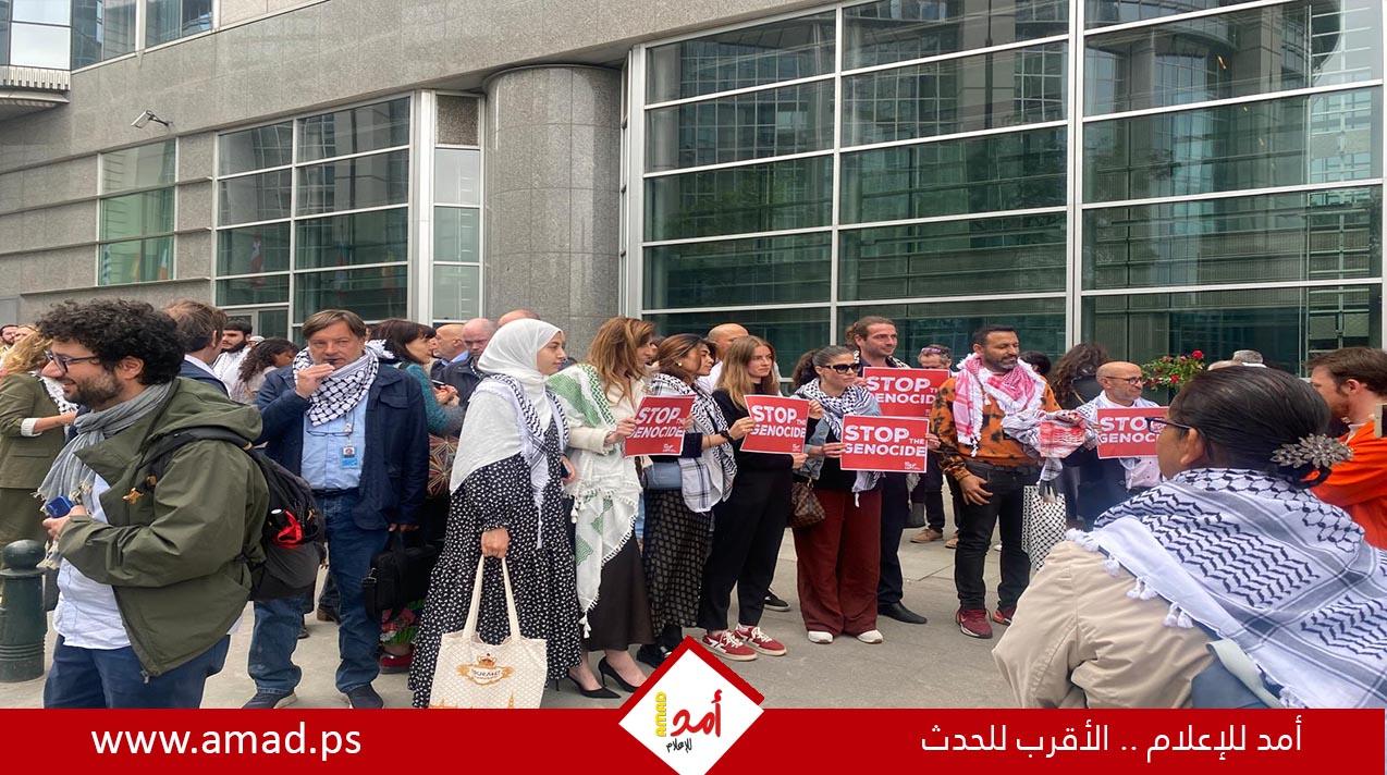 بروكسل: مظاهرات حاشدة أمام البرلمان الأوروبي تندد بـ"إبادة غزة" وتطالب بوقف الشراكة مع إسرائيل
