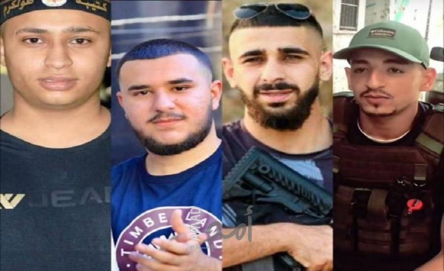 طولكرم: تشييع جثامين الشهداء الأربعة في مخيم نور شمس