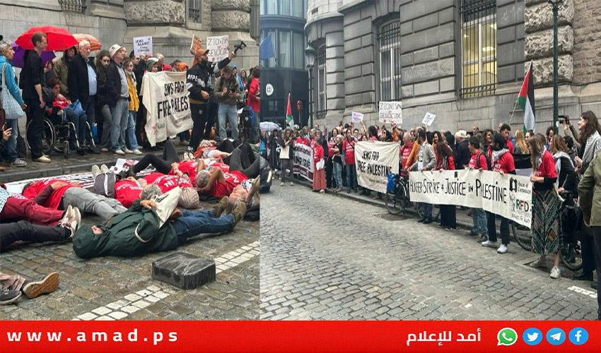 منظمات يهودية بلجيكية تنظم وقفة احتجاجية للتنديد بـ"الإبادة الجماعية" في غزة