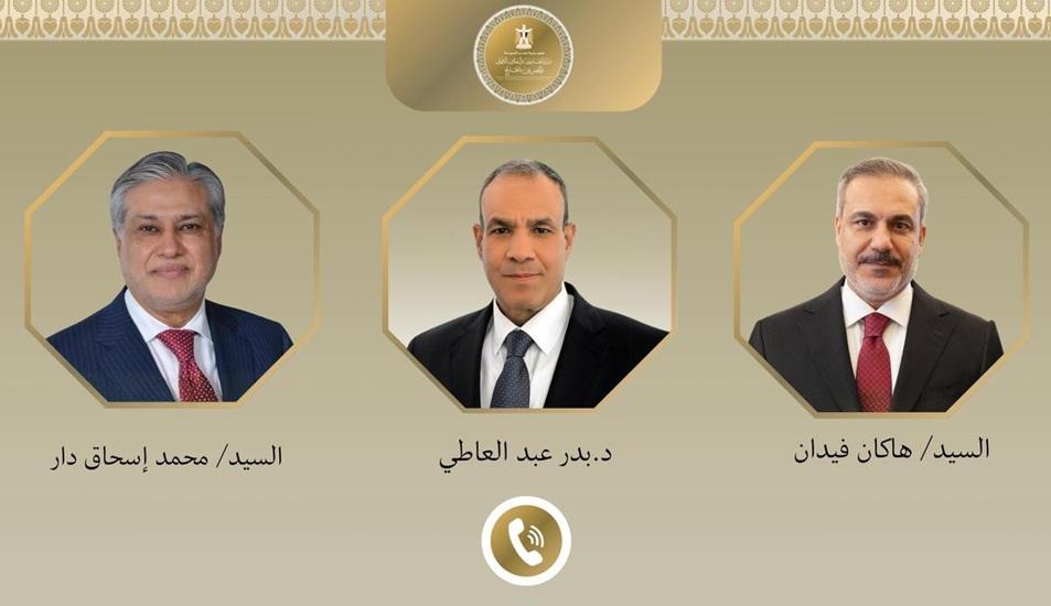 وزير خارجية مصر يبحث مع نظيريه الباكستاني والتركي التطورات الإقليمية