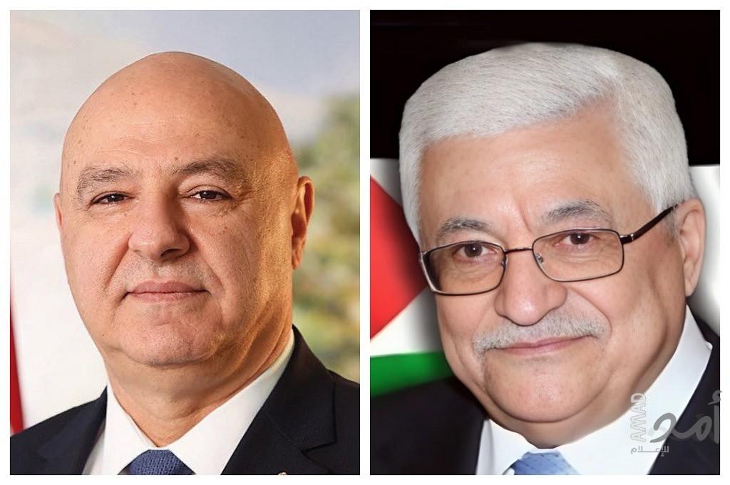 عباس يجري اتصالا هاتفيا مع الرئيس اللبناني ويعلن تضامنه