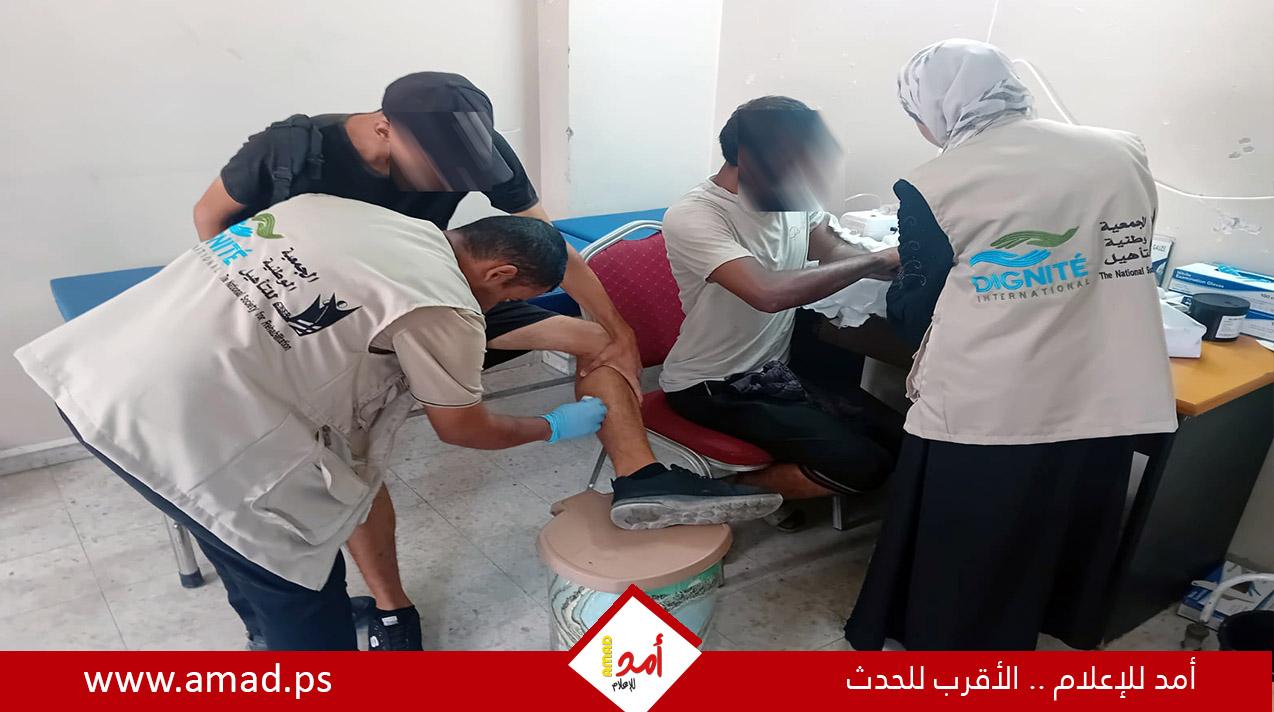 الجمعية الوطنية للتأهيل تواصل تقديم الخدمات الطبية في غزة