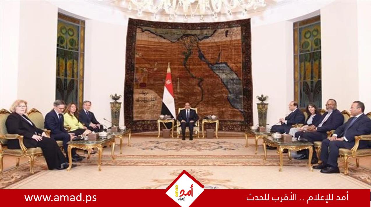 السيسي وبلينكن يتفقان على تعزيز جهود وقف إطلاق النار بغزة وتبادل الرهائن