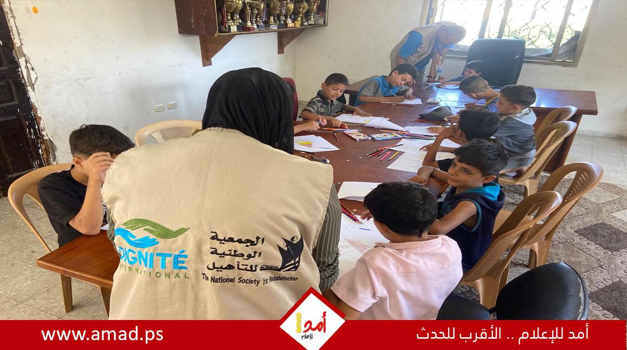 الجمعية الوطنية للتأهيل تنظم نشاط "العلاج بالفن" لليافعين في غزة