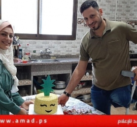 غزة: زوجان يكافحان الواقع المرير بمشروع منزلي لصناعة "الكيك" - صور