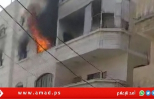 حريق في منزل لعائلة منصور بجباليا- فيديو