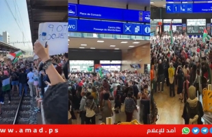 متظاهرون يغلقون محطات القطارات في جنيف ولوزان دعماً شعب فلسطين – صور وفيديو