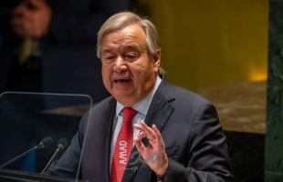 غوتيريش: إقامة دولة فلسطينية حق أصيل غير قابل للتنازل..ويدعو إلى إنهاء الاحتلال