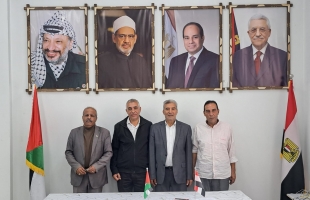 عميد المعاهد الأزهرية في فلسطين يستقبل عضوي مجلس أمناء جامعة الأزهر بغزة و مدير عام الامتحانات بوزارة التربية