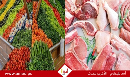 أسعار اللحوم والخضروات في غزة السبت