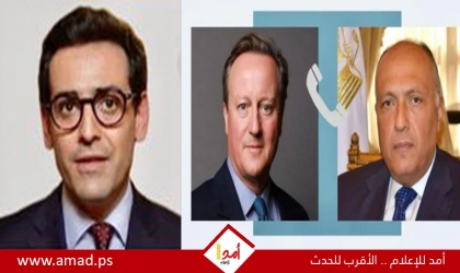 وزير خارجية مصر لــ كاميرون وسيجورنيه: نرفض بشكل قاطع التهجير القسرى للفلسطينيين خارج أرضهم