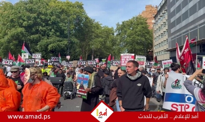 عشرات الآلاف يتظاهرون في لندن دعما للشعب الفلسطيني - فيديو