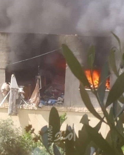 قوات الاحتلال تقصف منزل عائلة الدبعي بقذائف حارقة- فيديو وصور