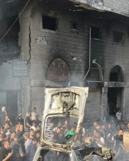 جيش الاحتلال يغتال قيادي بالقسام وأولاده في قصف سيارته بمدينة غزة- فيديو وصور