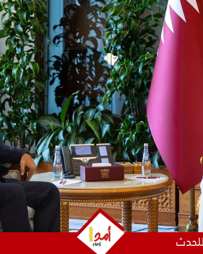 رئيس وزراء قطر يلتقي نائب الرئيس الفلسطيني ويبحثان تطورات القضية الفلسطينية ووقف حرب غزة